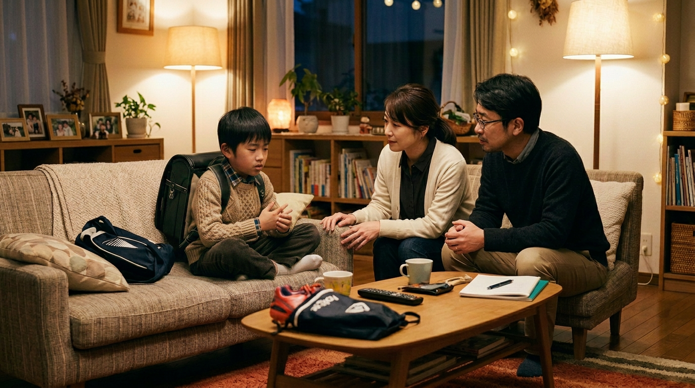 「〇〇を辞めたい」を親に相談する小学生
